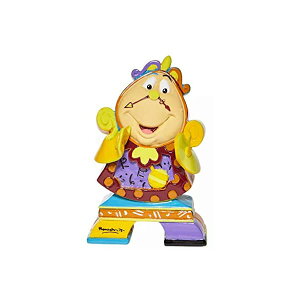 GlXR fBYj[ ubg Ɩb ROX[X tBMA l` u CeA v[g Enesco Disney by Romero Britto Beauty and The Beast Cogsworth Miniature Figurine, 2.95 Inch, Multicolor