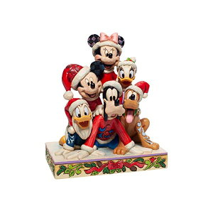 GlXR fBYj[ gfBVY WVA ~bL[ tBMA l` u CeA v[g Enesco Jim Shore Disney Traditions Christmas Mickey Mouse and Friends Figurine, 5.91 Inch, Multicolor