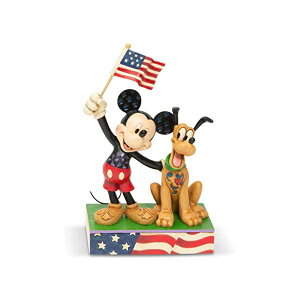 GlXR fBYj[ gfBVY WVA ~bL[ v[g tBMA l` u CeA v[g Enesco Disney Traditions by Jim Shore Mickey Mouse and Pluto Patriotic Figurine, 7 Inch, Multicolo