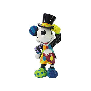 GlXR fBYj[ ubg ~bL[ tBMA l` u CeA v[g Enesco Disney by Britto Top Hat Mickey Mouse Figurine, 8.07 Inch, Multicolor