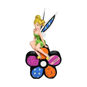 GlXR fBYj[ ubg eBJ[x tBMA l` u CeA v[g Enesco Disney by Britto Tinker Bell Sitting on Flower Figurine, 8.5-Inch