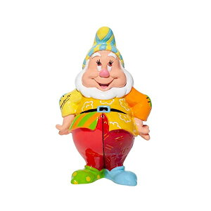 GlXR fBYj[ ubg P 7l̏l tBMA l` u CeA v[g Enesco Disney by Romero Britto Snow White and The Seven Dwarfs Happy Miniature Figurine, 4.7 Inch, Multicolor