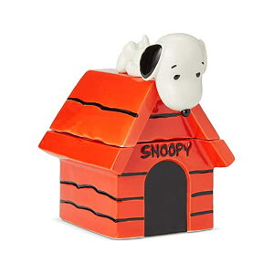 GlXR Xk[s[ tBMA l` u CeA v[g Enesco Peanuts Snoopy on Dog House Cookie Jar, 10", Red