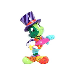 GlXR fBYj[ ubg smLI W~j[ NPbg tBMA l` u CeA v[g Enesco 6006087 Disney by Britto Pinocchio Jiminy Cricket Miniature Figurine, 3.54 Inch, Multicolor