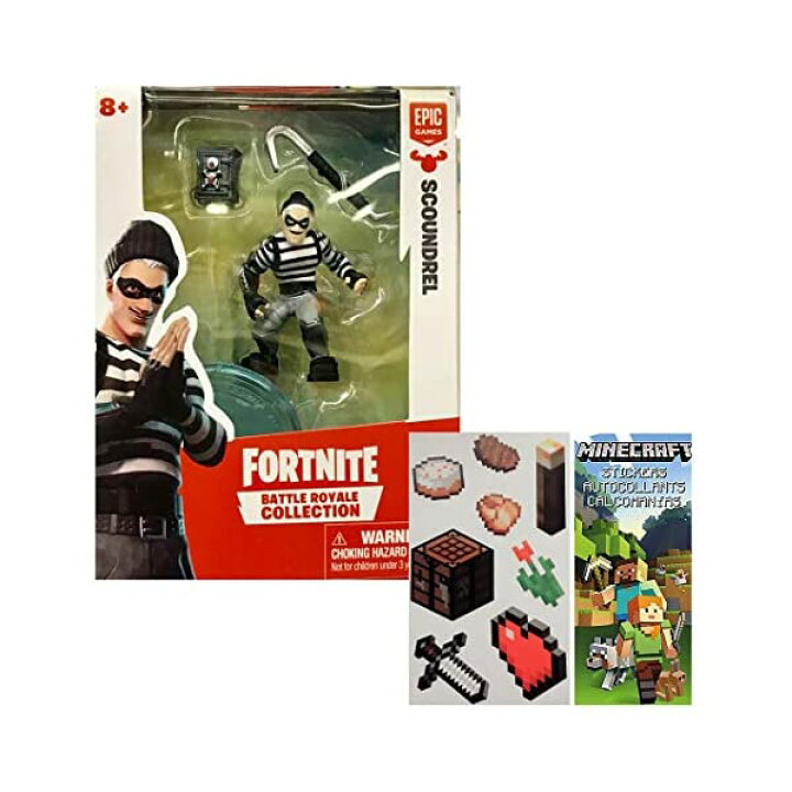 楽天市場 フォートナイト フィギュア 人形 おもちゃ グッズ プレゼント プリズナー コレクション Fortnite Battle Royale Collection 2 Scoundrel Figure With One Sheet Of 7 Minecraft Stickers Bundle 2 Items I Selection