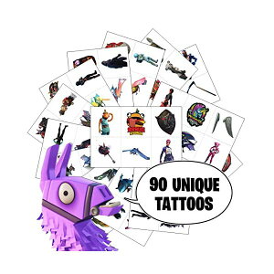 tH[giCg XebJ[ V[ Zbg ^gD[V[ o[Xf[p[eB[ z[p[eB[ CeA  ObY Video Game Party Favors by Citadel Black - Temporary Tattoos for Boys Birthday - 