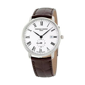 フレデリックコンスタント 腕時計 Frederique Constant FC-245WR5S6DBR ウォッチ メンズ 男性用 Frederique Constant Slimline White Dial Leather Strap Men's Watch FC245WR5S6DBR