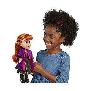 AiƐ̏2 Ai  l` h[ tBMA fBYj[ Disney Frozen Anna Travel Doll Features Violet Travel Cape Boots and Hairstyle Ages 3+, 14 in