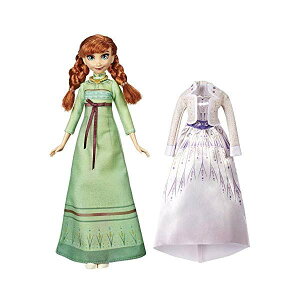 AiƐ̏2 Ai ւ Af[  l` h[ tBMA fBYj[ Disney Frozen Arendelle Fashions Anna Fashion Doll with Outfits, Green Nightgown White Dress Inspired by the Frozen Movie Toy For Ki