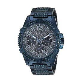 ゲス 腕時計 GUESS U0799G6 ウォッチ 時計 GUESS Stainless Steel Iconic Blue Crystal Embellished Bracelet Watch with Day, Date + 24 Hour Military/Int'l Time. Color: Blue (Model: U0799G6)