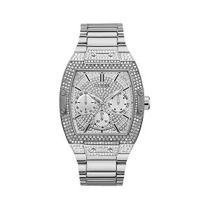 QX rv GUESS GW0094G1 Y jp EHb` v GUESS Men's Analog Quartz Watch with Stainless Steel Strap, Silver, 20 (Model: GW0094G1)