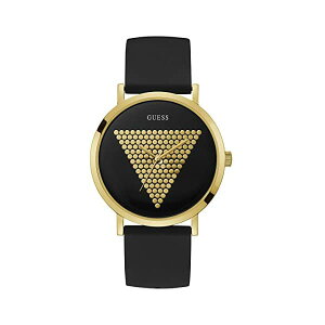 �Q�X �r���v GUESS W1161G1 �����Y �j���p �E�H�b�` ���v GUESS Men's Year-Round Stainless Steel Quartz Watch with Silicone Strap, Black, 20 (Model: W1161G1)