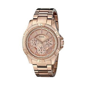 QX rv GUESS U0235L3 fB[X p EHb` v GUESS Women's U0235L3 Dynamic Feminine Rose Gold-Tone Mid-Size Sport Watch