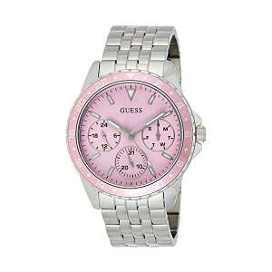 �Q�X �r���v GUESS W1187L2 ���f�B�[�X �����p �E�H�b�` ���v Guess W1187L2 Women's Stainless Steel Multifunction Pink Dial Analog Watch