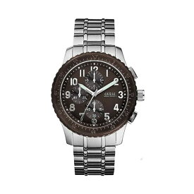 ゲス 腕時計 GUESS U13604G1 メンズ 男性用 ウォッチ 時計 Guess Men's U13604G1 Silver Stainless-Steel Quartz Watch with Brown Dial