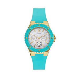 �Q�X �r���v GUESS U0149L3 ���f�B�[�X �����p �E�H�b�` ���v GUESS Women's U0149L3 Turquoise and Gold-Tone Feminine Sport Watch