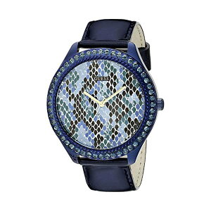 �Q�X �r���v GUESS U0625L3 ���f�B�[�X �����p �E�H�b�` ���v GUESS Women's U0625L3 Iconic Indigo Blue Python Print Watch