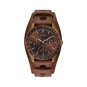 �Q�X �r���v �����Y �j���p GUESS W1100G3 ���v �E�H�b�` GUESS Factory Men's Brown Multifunction Cuff Watch, NS