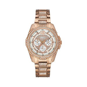 �Q�X �r���v ���f�B�[�X �����p GUESS ���v �E�H�b�` GUESS Factory Women's Rose Gold-Tone Multifunction Crystal Watch, NS