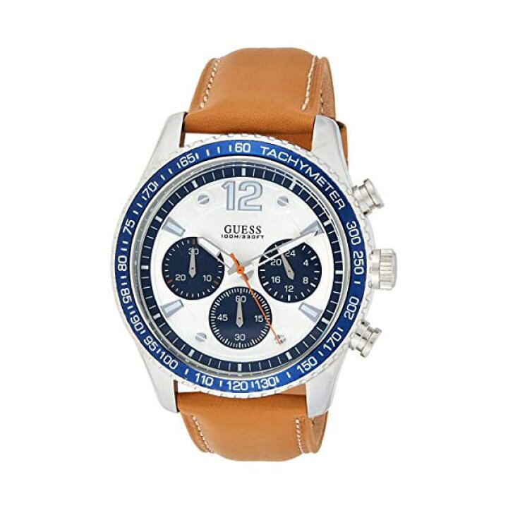 楽天市場 ゲス 腕時計 メンズ 男性用 Guess W0970g1 時計 ウォッチ Guess Factory Men S Silver Tone And Tan Chronograph Watch I Selection