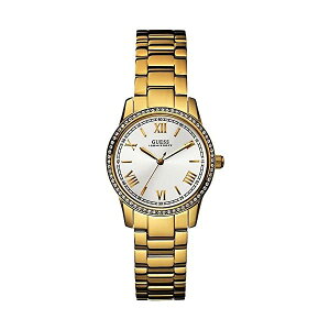 �Q�X �r���v ���f�B�[�X �����p GUESS U12645L1 ���v �E�H�b�` Guess Women's U12645L1 Gold Stainless-Steel Quartz Watch with White Dial