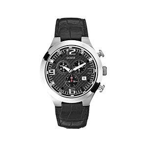 �Q�X �r���v �����Y �j���p GUESS W15034G1 ���v �E�H�b�` Guess Chronograph Date Leather Band Mens Watch - W15034G1