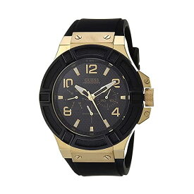 ゲス 腕時計 メンズ 男性用 GUESS U0247G6 時計 ウォッチ GUESS Men's Stainless Steel Quartz Watch with Silicone Strap, Black, 27 (Model: U0247G6)