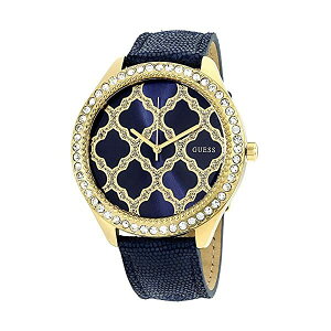 �Q�X �r���v ���f�B�[�X �����p GUESS W0579L6 ���v �E�H�b�` GUESS W0579L6,Ladies Dress,Stainless Steel Case,Gold-Tone,Crystal Accented Bezel,30m WR