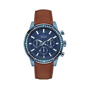 �Q�X �r���v �����Y �j���p GUESS W0867G2 ���v �E�H�b�` Guess Watches Men's Guess Men's Leather Brown-Blue Watch