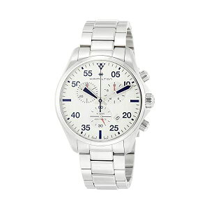 �n�~���g�� �r���v �E�H�b�` Hamilton H76712151 �J�[�L �p�C���b�g �N���m�O���t �����Y �j���p Hamilton Khaki Pilot Chronograph Silver Dial Men's Watch H76712151
