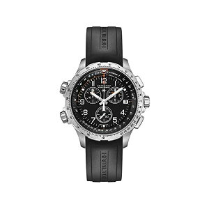 n~g rv EHb` Hamilton H77912335 J[L Y jp Hamilton Khaki X-Wind Black Dial Silicone Strap Men's Watch H77912335