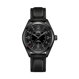 �n�~���g�� �r���v �E�H�b�` Hamilton H70695735 �J�[�L �t�B�[���h �I�[�g�}�`�b�N �������� �����Y �j���p Hamilton Men's H70695735 Khaki Field Day Date Black Automatic Watch