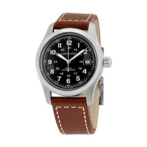 �n�~���g�� �r���v �E�H�b�` Hamilton H70455533 �J�[�L �t�B�[���h �����Y �j���p Hamilton H70455533 Khaki Field Auto Mens Watch - Black Dial