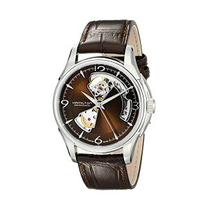 �n�~���g�� �r���v �E�H�b�` Hamilton H32565595 �����Y �j���p Hamilton Men's H32565595 Open Heart Marron Open Dial Watch