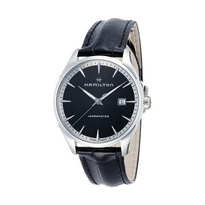 �n�~���g�� �r���v �E�H�b�` Hamilton H32451731 �W���Y�}�X�^�[ �����Y �j���p Hamilton Jazzmaster Black Dial Men's Leather Watch H32451731