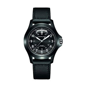 �n�~���g�� �r���v �E�H�b�` Hamilton H64465733 �J�[�L �t�B�[���h �L���O �����Y �j���p Hamilton Khaki Field King Black Dial Mens Watch