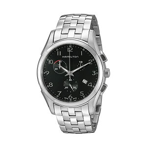 �n�~���g�� �r���v �E�H�b�` Hamilton H38612133 �W���Y�}�X�^�[ �����Y �j���p Hamilton Men's H38612133 Jazzmaster Thinline Chrono Black Dial Watch