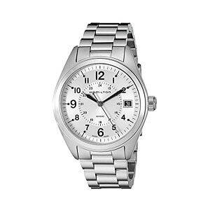 �n�~���g�� �r���v �E�H�b�` Hamilton H68551153 �J�[�L �t�B�[���h �A�i���O �N�H�[�c �����Y �j���p Hamilton Men's H68551153 Khaki Field Analog Display Swiss Quartz Silver Watch