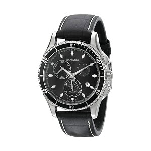 n~g rv EHb` Hamilton H37512731 WY}X^[ NmOt Y jp Hamilton Men's H37512731 Jazzmaster Seaview Black Chronograph Dial Watch