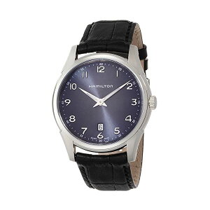 n~g rv EHb` Hamilton H38511743 WY}X^[ NH[c Y jp Hamilton Men's Jazzmaster Stainless Steel Swiss-Quartz Watch with Leather Calfskin Strap, Black, 20 (Model: H38511743)