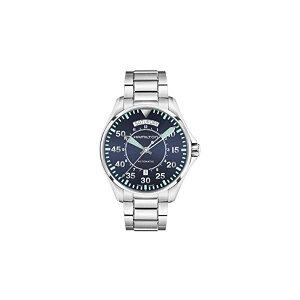 �n�~���g�� �r���v �E�H�b�` Hamilton H64615145 �J�[�L �A�r�G�[�V���� �p�C���b�g �����Y �j���p Men's Hamilton Khaki Aviation Pilot Day Date Auto Watch H64615145