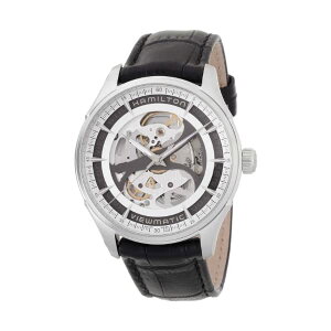 n~g rv EHb` Hamilton H42555751 WY}X^[ I[g}`bN  Y jp Hamilton Jazzmaster Viewmatic Automatic Skeleton Dial Black Leather Mens Watch H42555751