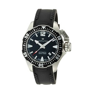 n~g rv EHb` Hamilton H77605335 J[L lCr[ Y jp Hamilton Khaki Navy Frogman Auto Black Silicone Strap Men's Watch H77605335