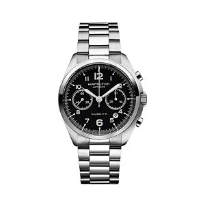 �n�~���g�� �r���v �E�H�b�` Hamilton H76416135 �p�C���b�g �I�[�g�}�`�b�N �������� �N���m�O���t �����Y �j���p Hamilton Pilot Pioneer Automatic Chronograph Black Dial Stainless Steel Mens Watch H76416135