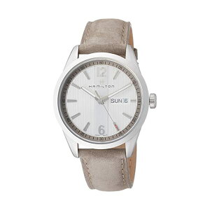 �n�~���g�� �r���v �E�H�b�` Hamilton H43311915 �����Y �j���p Hamilton Broadway Silver Dial Grey Leather Mens Watch H43311915