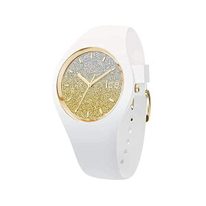 �A�C�X�E�H�b�` �r���v IceWatch ���f�B�[�X �����p Ice-Watch - ICE lo White Gold - Women's Wristwatch with Silicon Strap - 013432 (Medium)
