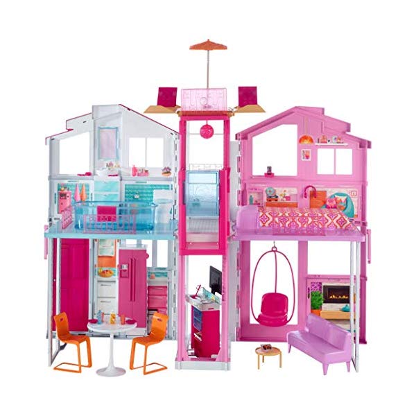 バービー タウンハウス ドリームハウス ドールハウス おもちゃ Barbie Story Townhouse ファッション通販 3 Pink Passport 爆買い送料無料