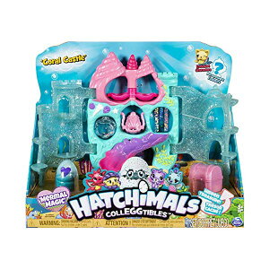 ܂āIE[ ~j V[Y5 TŜ vCZbg  l` v[g Hatchimals CollEGGtibles, Coral Castle Fold Open Playset with Exclusive Mermal Magic, for Kids Aged 5 and Up