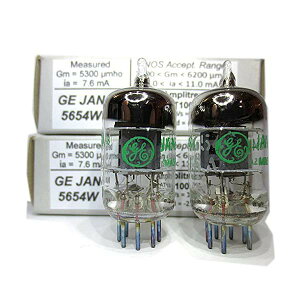 o[Xg[I[fBI ^ I[fBI M^[ x[X Av Riverstone Audio Tested/Matched Pair (2 Tubes) 7-Pin GE JAN 5654W Fully-Tested Vacuum Tubes - Upgrade for 6AK5 / 6J1 / 6J1P / EF95 - GE 5654W Platinum Grade Pair