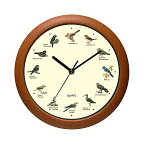 掛け時計 鳥 小鳥 鳴き声 インテリア 12インチ Benail Singing Bird Wall Clock 12 Inch with New Design of the Bird Names and Songs